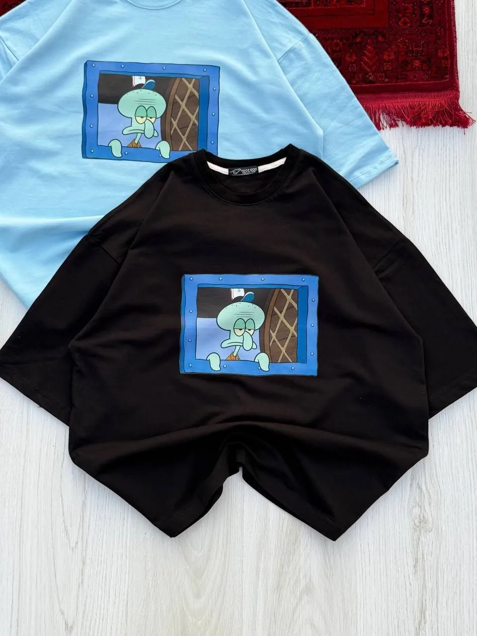 A1 Black Anime Drop Shoulder
